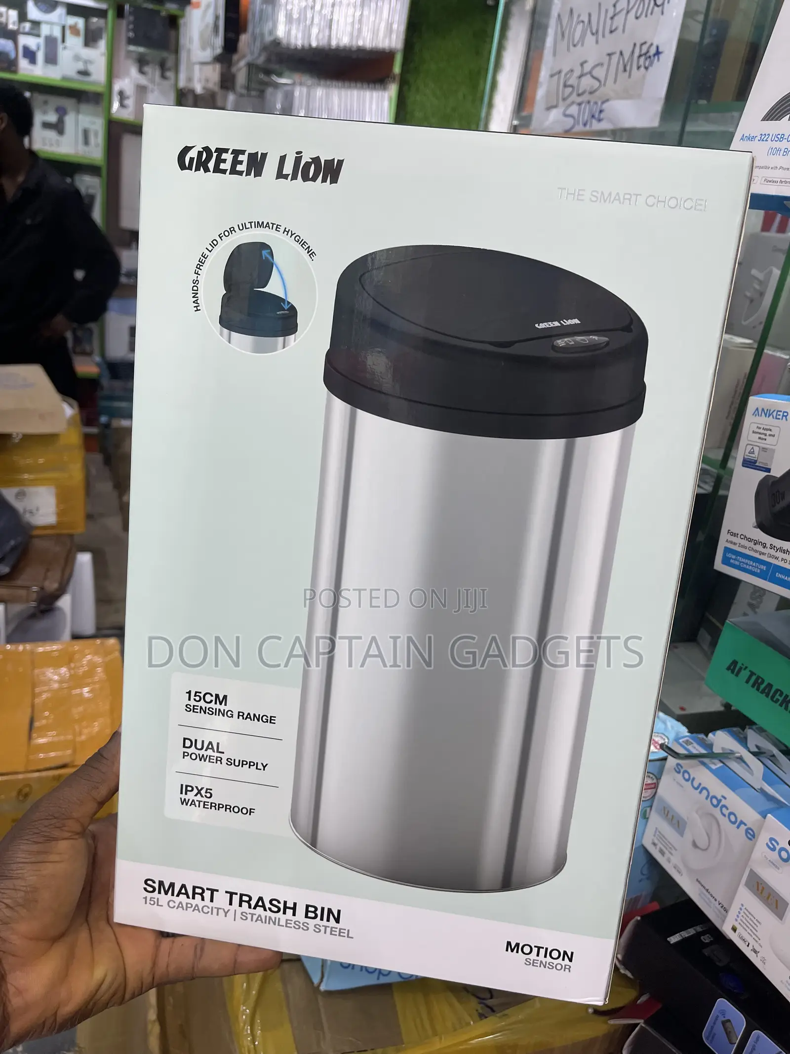 Green Lion Smart Trash Bin 15L Capacity