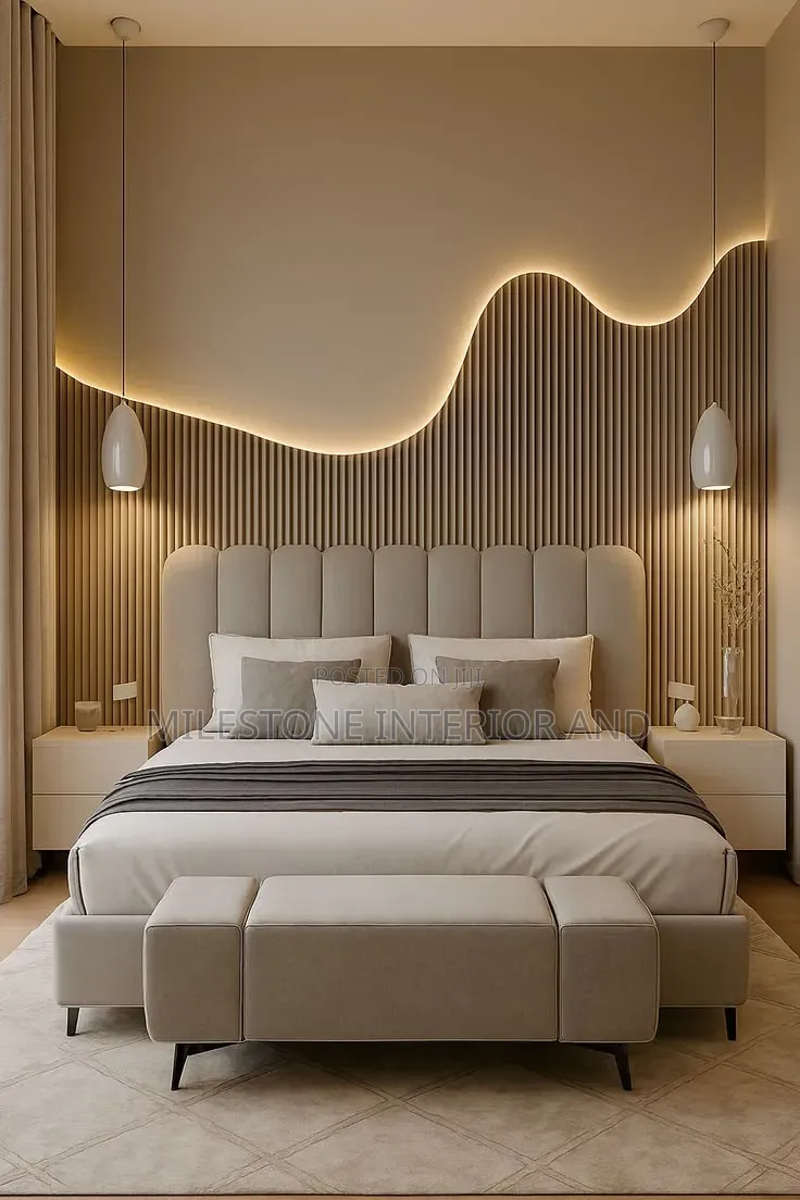 Luxury Modern Bedroom Wall Headboard Design