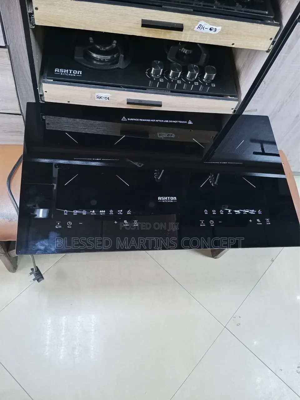 74cm Built-in 2 Burner Digital Hotplate
