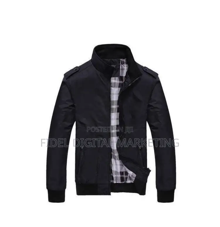 Berrykey Men’s Autumn and Fall Stand Collar Outerwear Jacket Coat