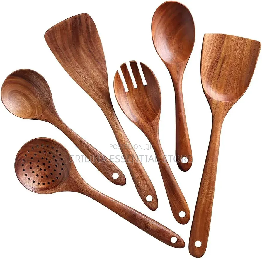 Natural Wood Kitchen Utensil Set