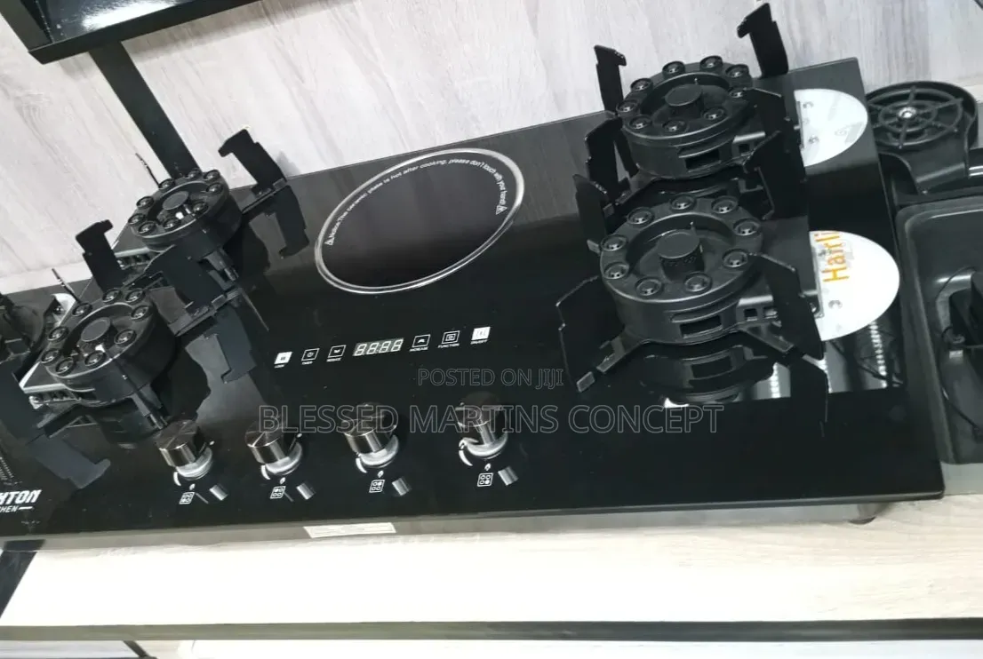 86cm Ashton Kitchen Built-in Flip Ups 4 Burner and 1 Hotplate