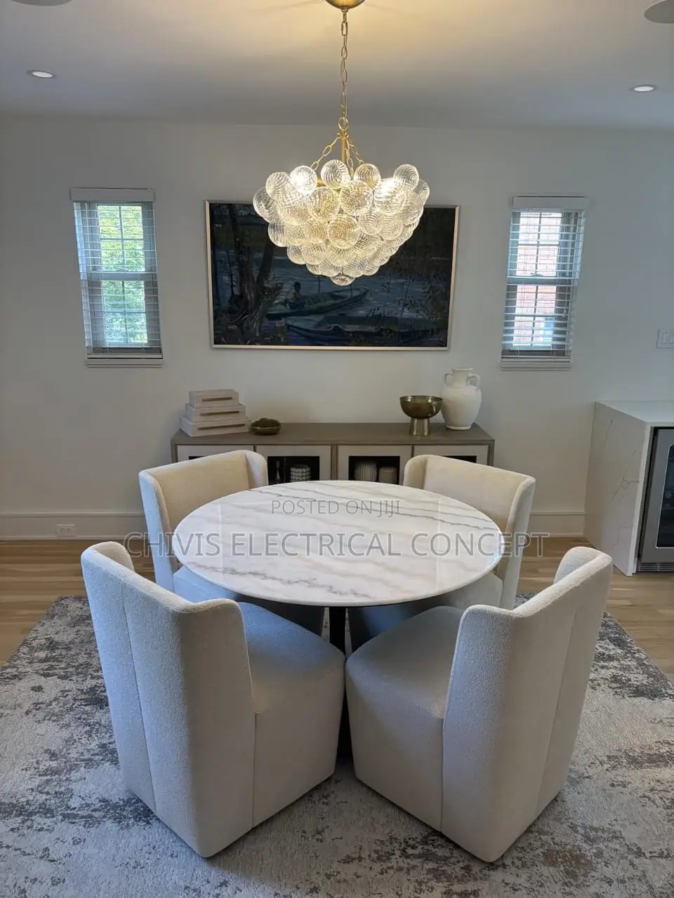 Luxury Glass Nordic Transparent Chandelier for Sitting Room, Bedroom,