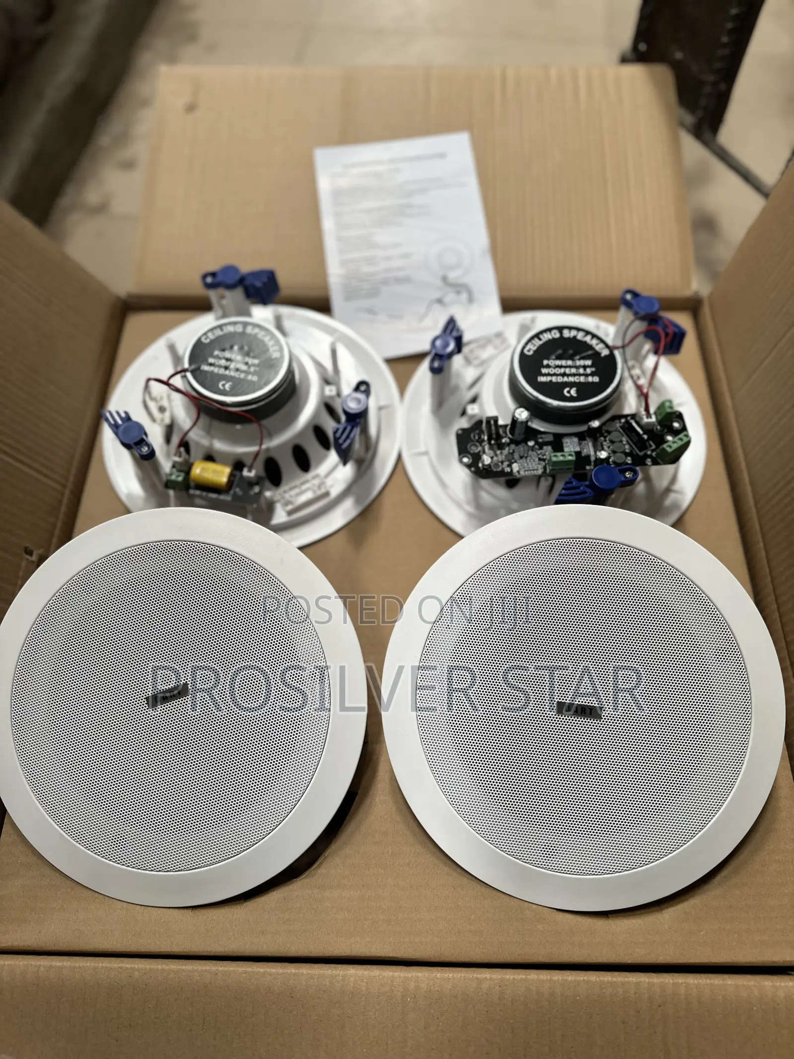 DART BT182-3 Ceiling/in-Ceiling Speakers, Rated 4 × 30 W