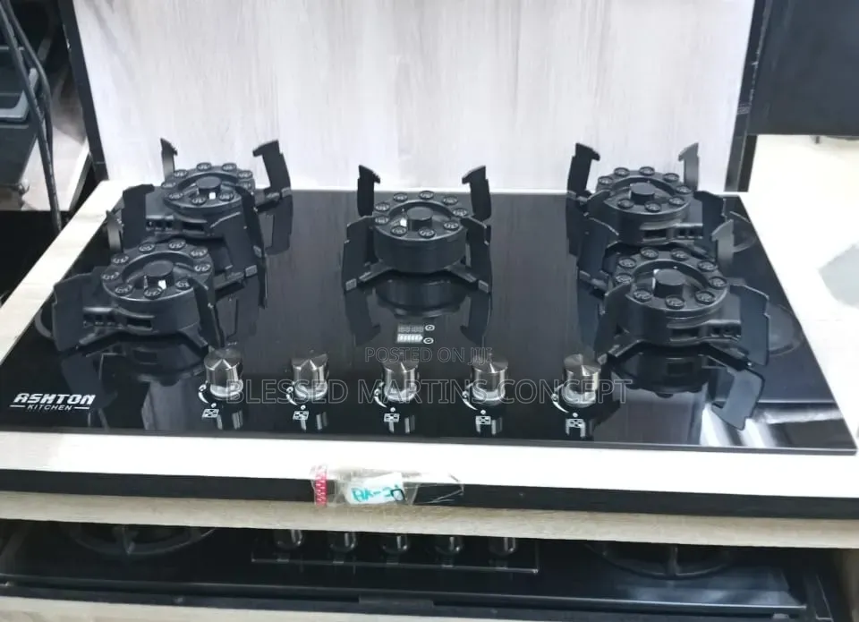 86cm Ashton Kitchen Built-in Flip Ups 5 Burner Gas