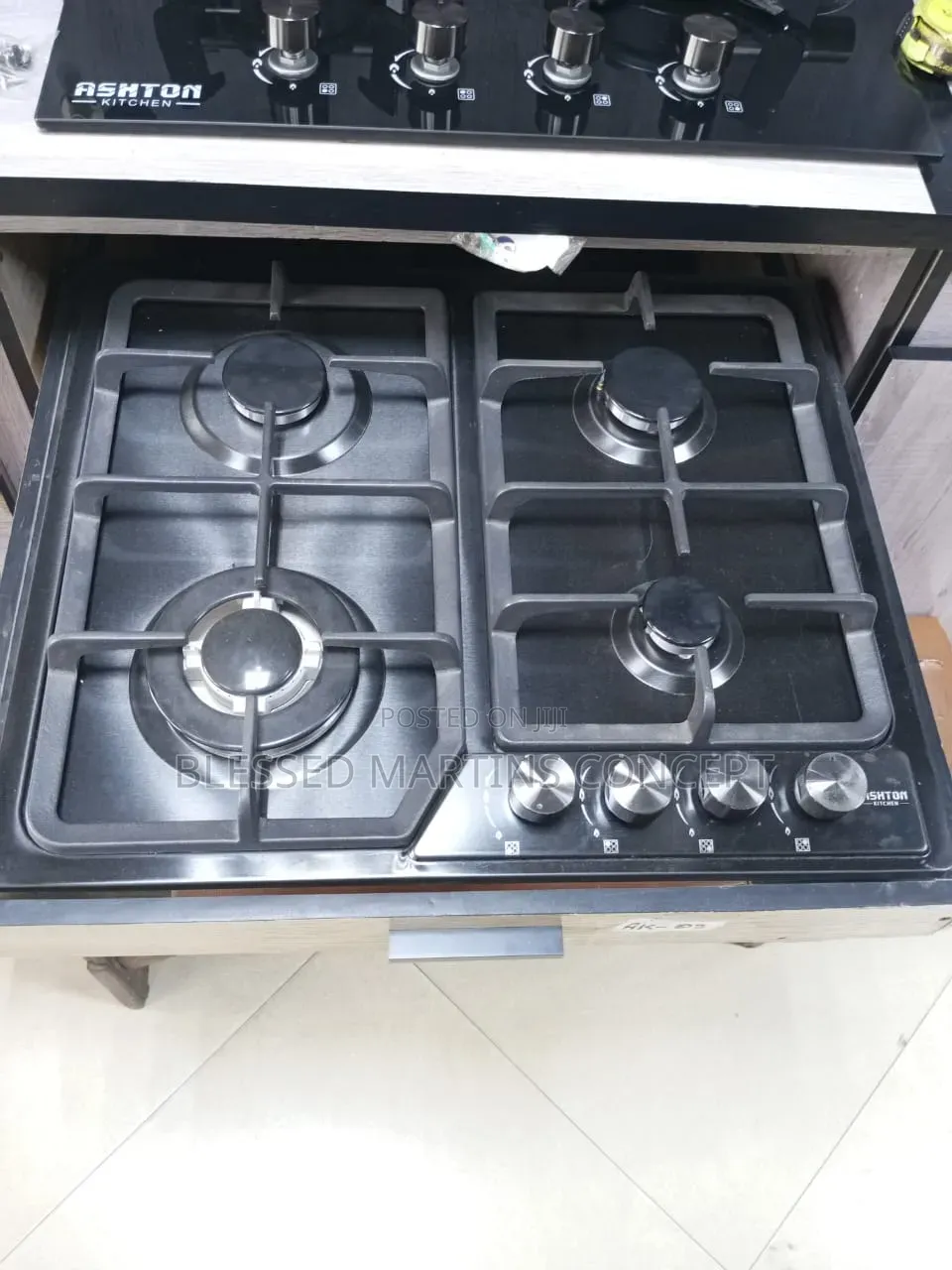 58cm Steel Ashton Kitchen Built-in 4 Gas Burner