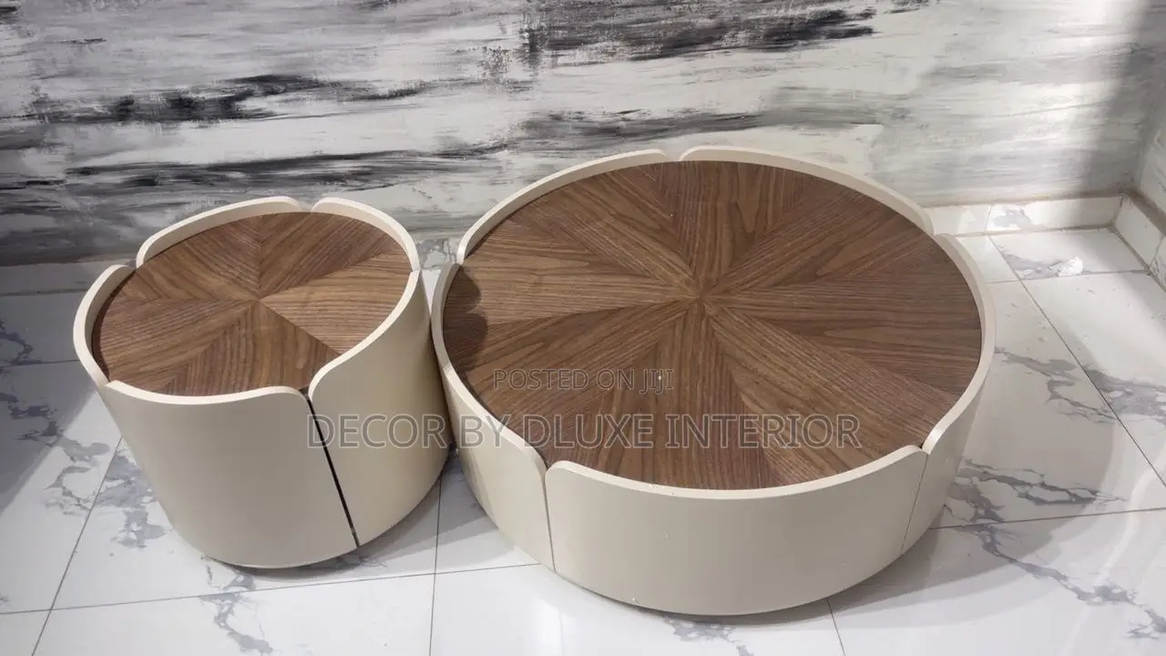 Modern Petal Wooden Round Center Table