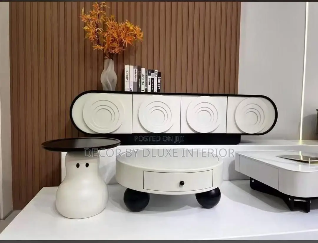 Modern Wooden Cream Snowman Coffee Table