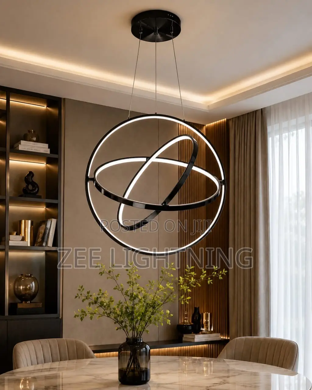 New in High Quality Drop Pendant ( Size 600mm Black and Gold Body )
