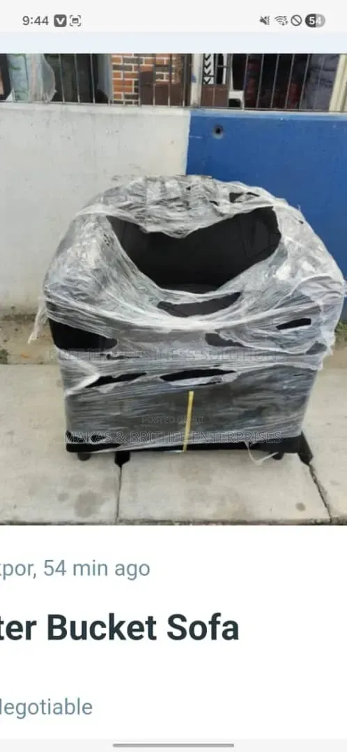 Black Colour Fabric Single Sofa