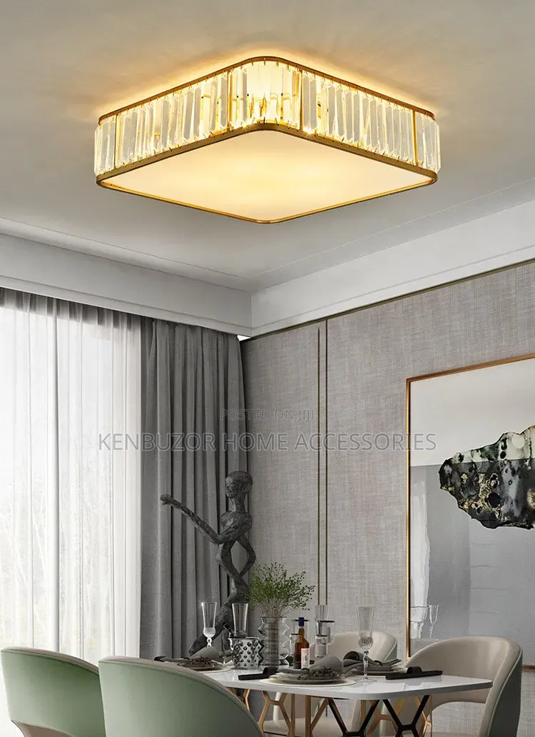 500mm Ceiling Fittings. In Black and Gold. Square and Round.