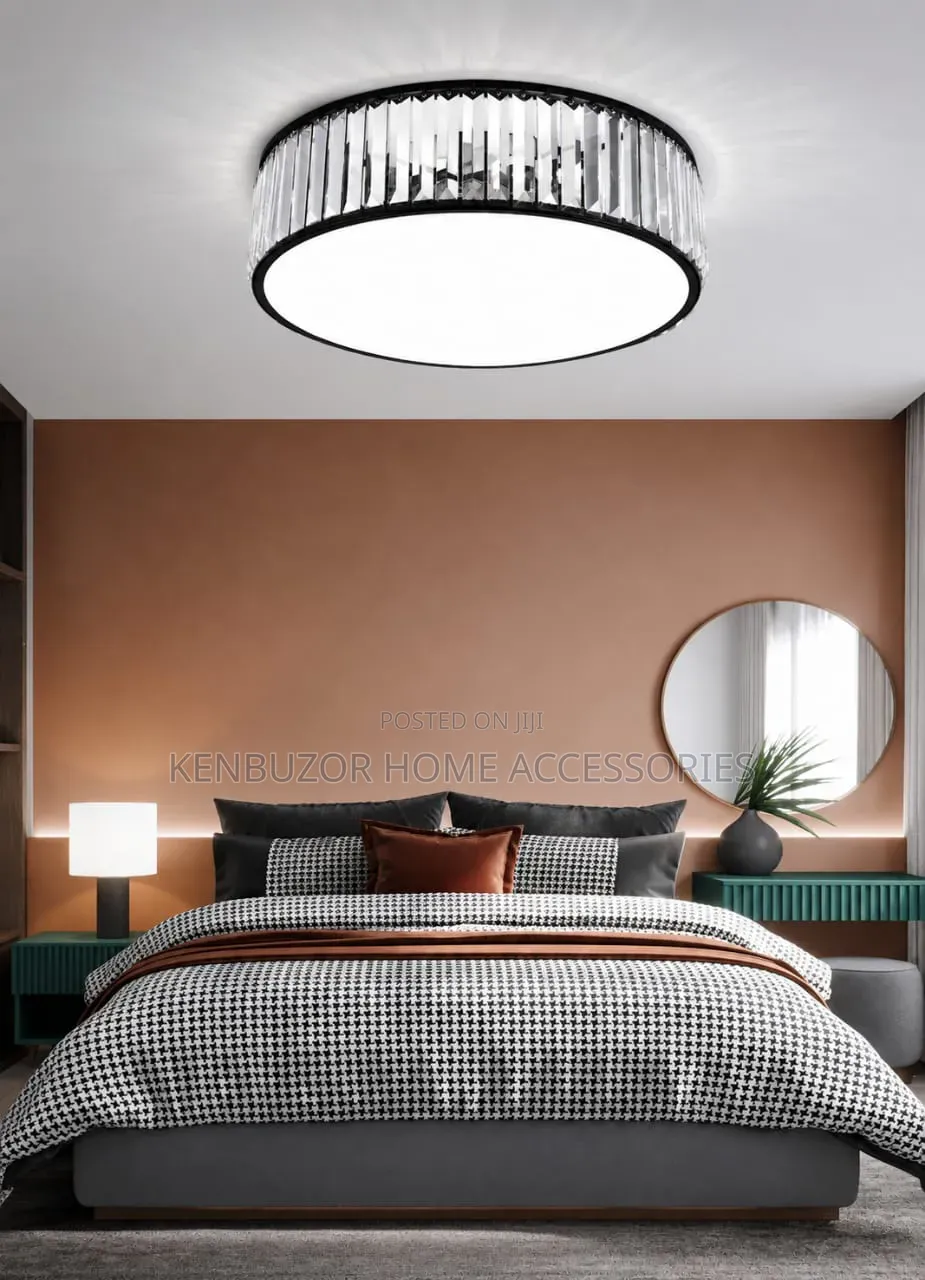 500mm Ceiling Fittings. In Black and Gold. Square and Round.