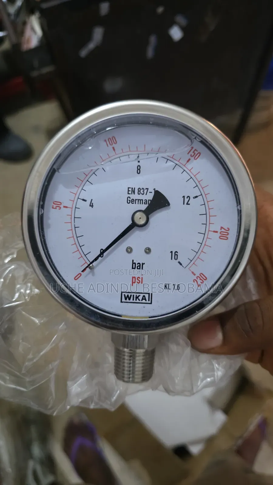 Pressure Gauge 0-16bar 4inches