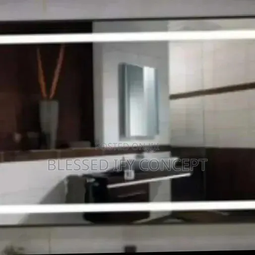 High Quality Executive Mirror 70 by 90 Black Frem LED With 3 Lights