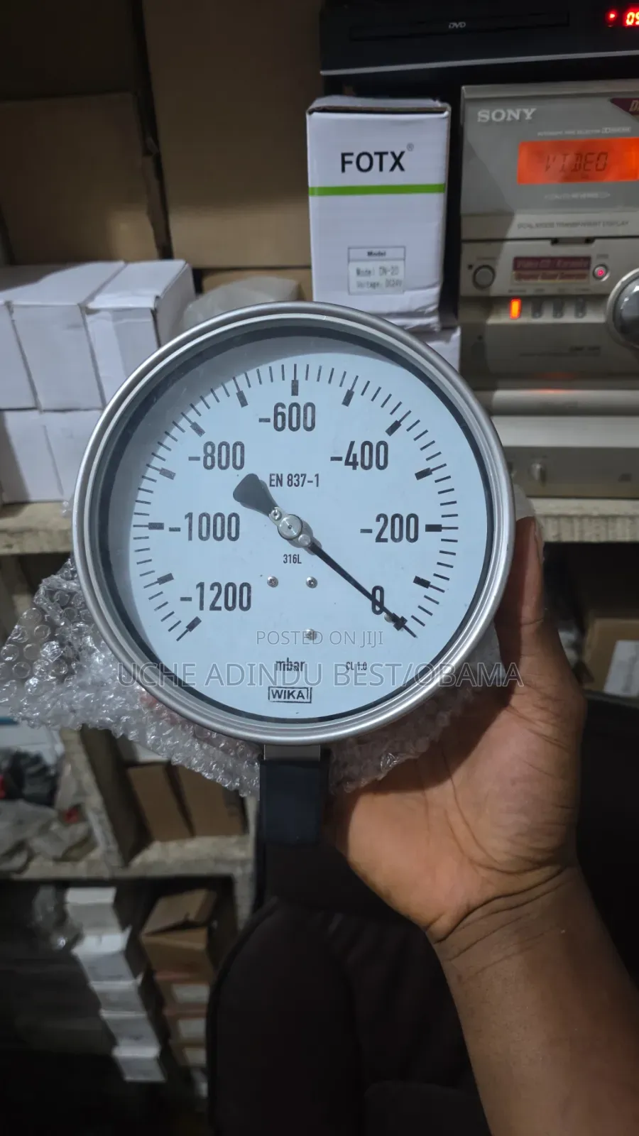 6inches Pressure Gauge -1200mbar