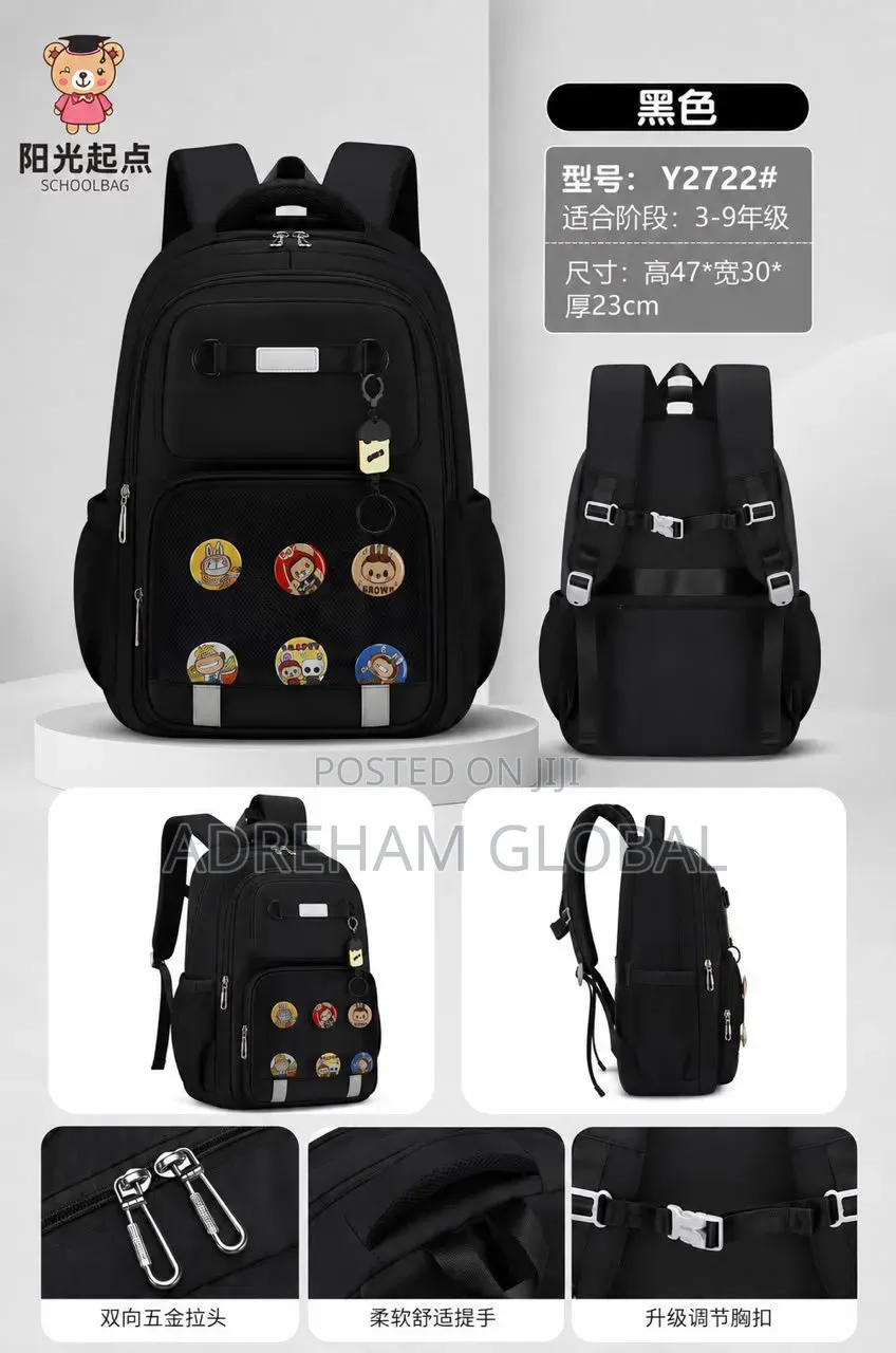 Premium Orthopedic School Bag With Removal Character Clips Pri 5-Jss3