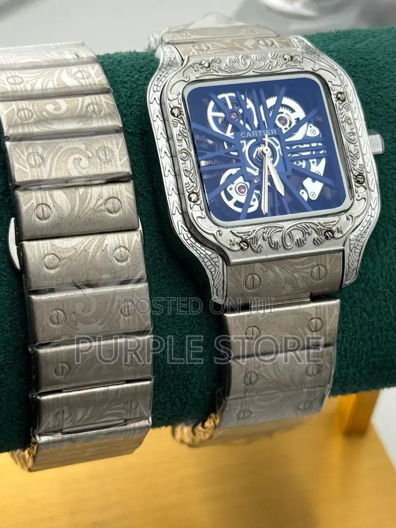Cartier Square Engraved Wristwatches
