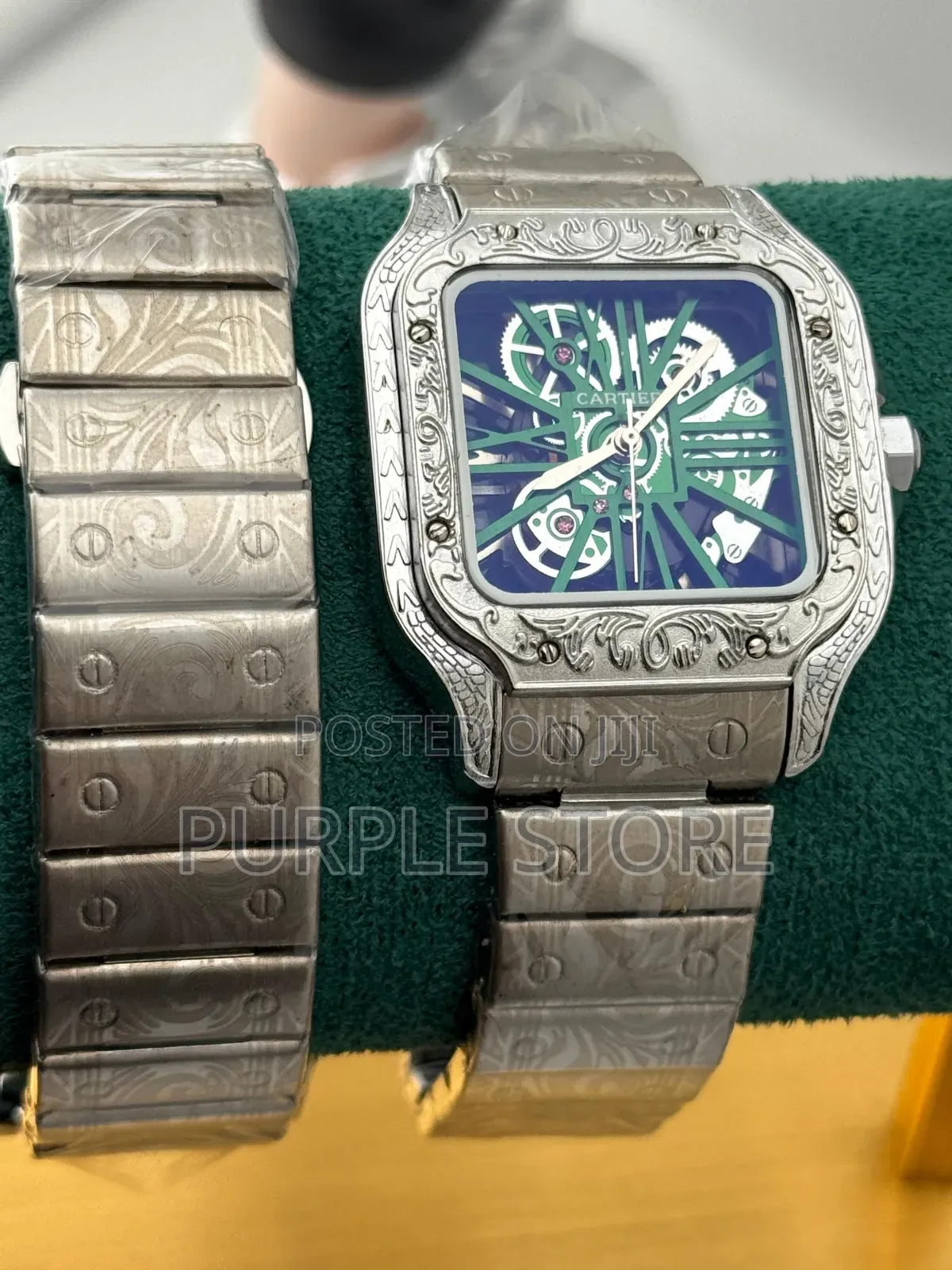 Cartier Square Engraved Wristwatches