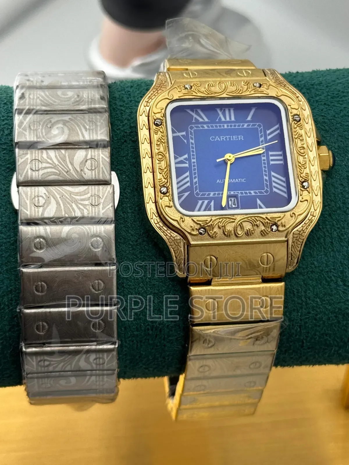 Cartier Square Engraved Wristwatches