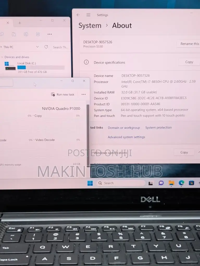Laptop Dell Precision 5530 32GB Intel Core i7 SSD 512GB