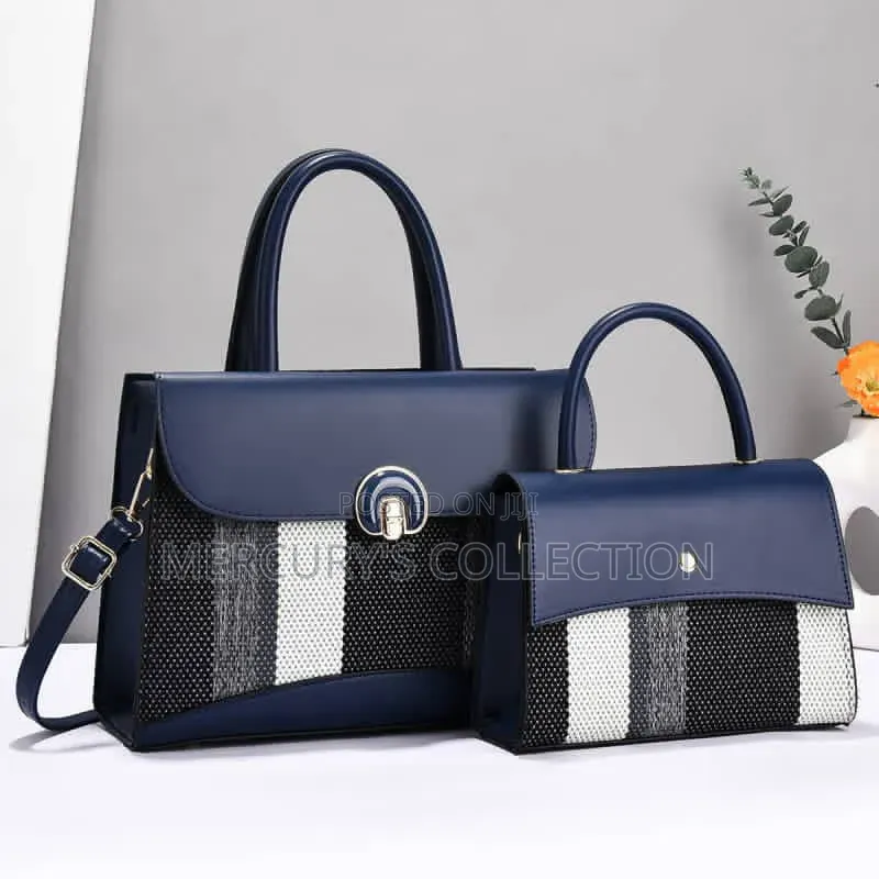 Black White Women’s Handbag Set – Stylish 2-Piece Bag