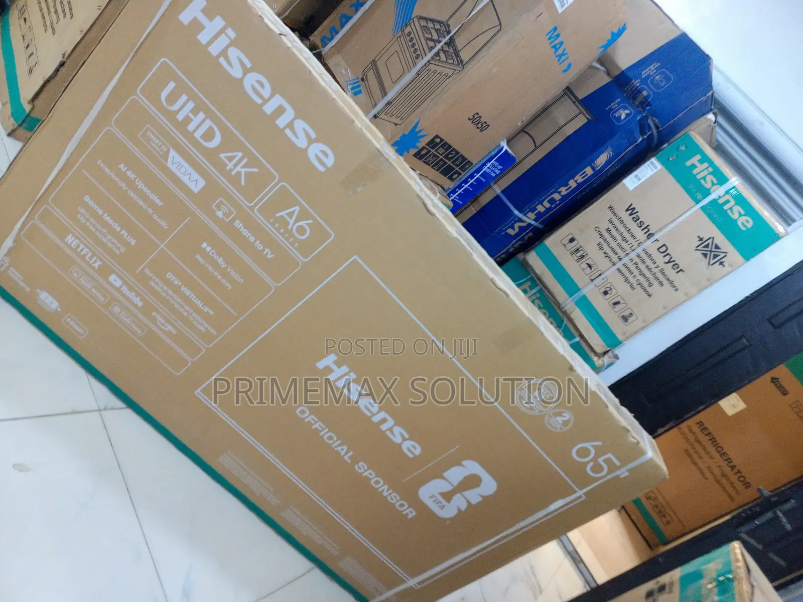 Hisense 65 Inch UHD Smart TV 65A6N – Stylish Black Design