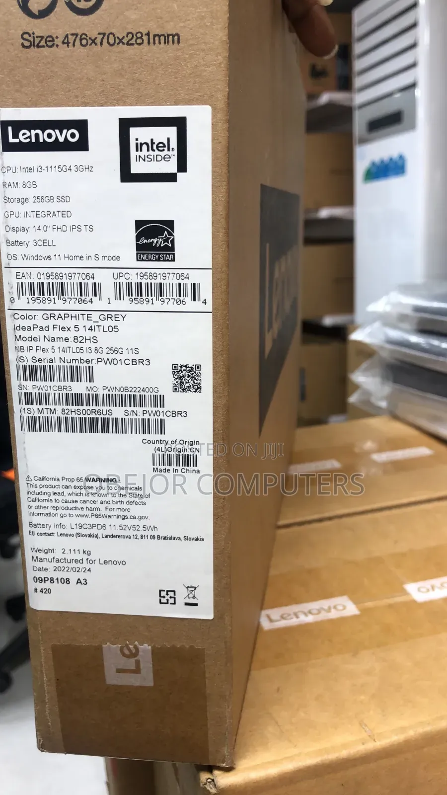 New Laptop Lenovo Ideapad 3 8GB Intel Core i3 SSD 256GB