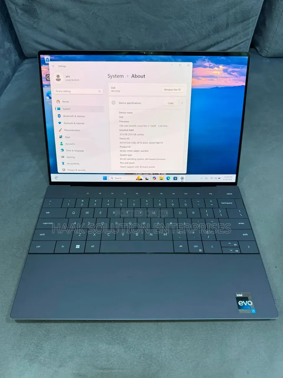 Laptop Dell XPS 13 32GB Intel Core i7 SSD 2T