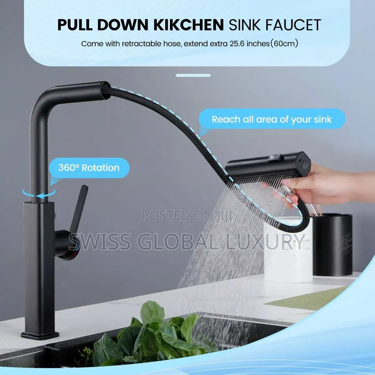 This Kitchen Faucet With Pull Down Sprayer Has 3 Spray Modes