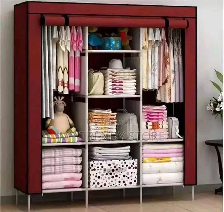 Large Capacity Three Column Foldable Wardrobe