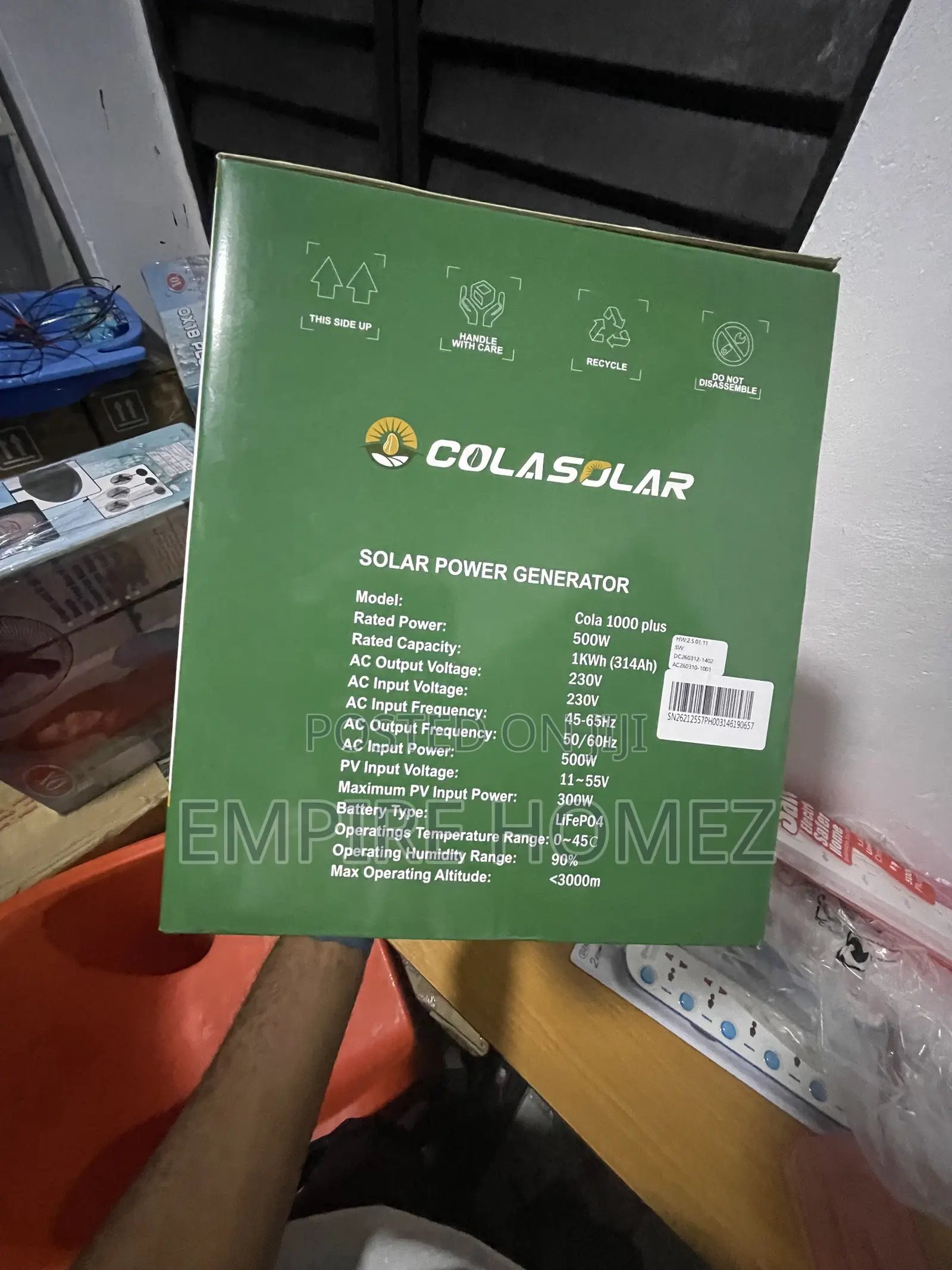 Cola 1000 Plus Solar Power Generator