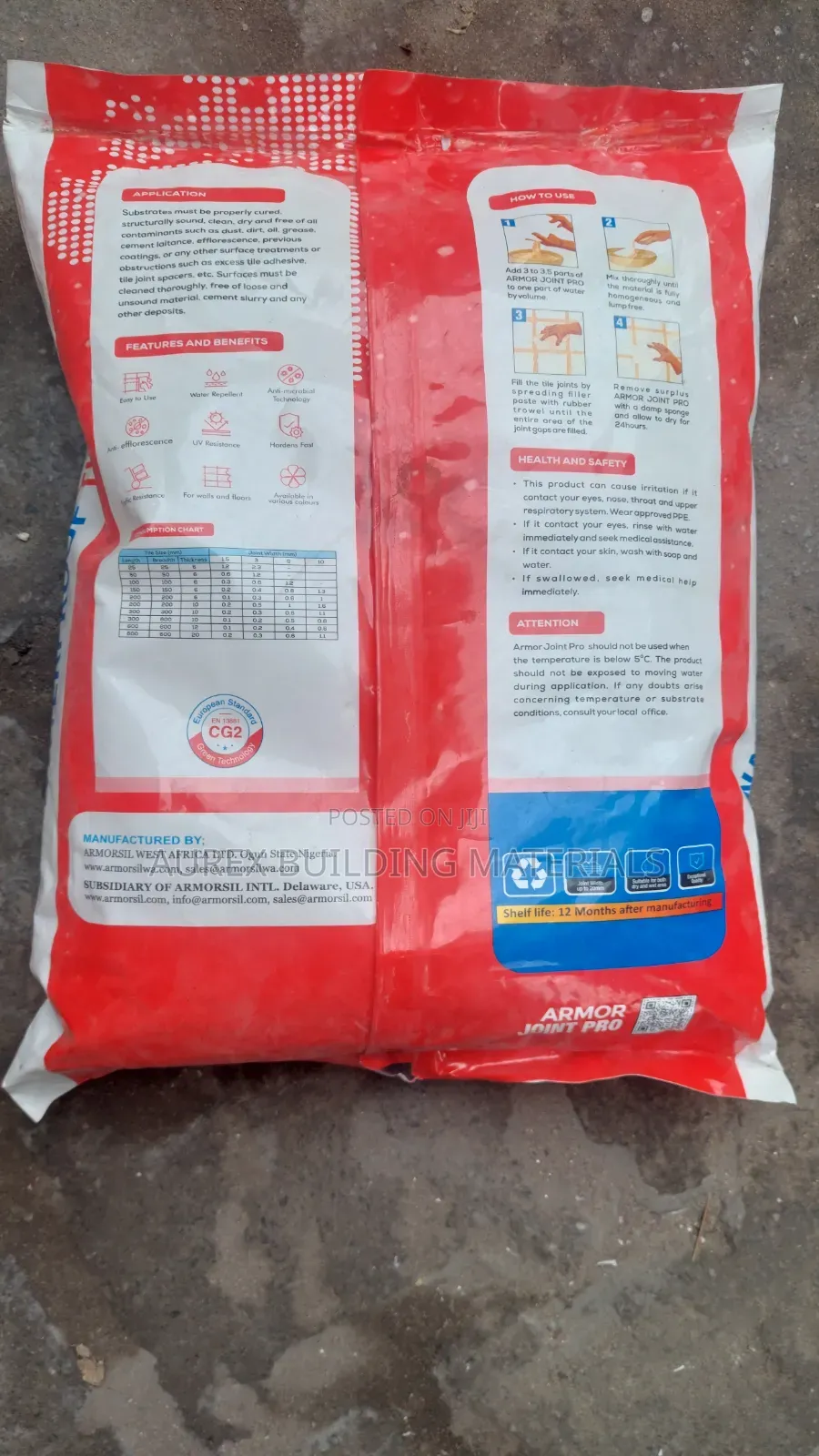 Armor Joint Pro 5kg – Waterproof Tile Grout
