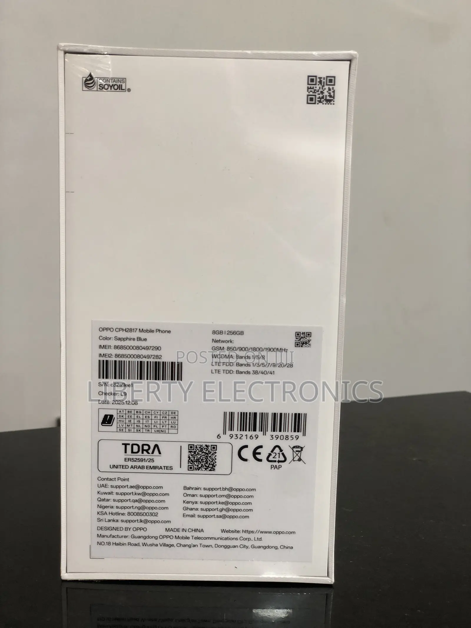 New Oppo A6 256 GB Blue