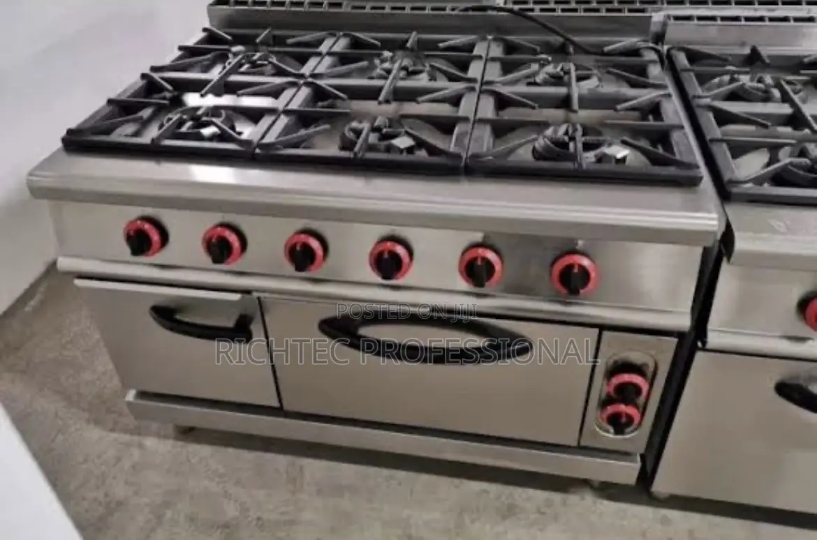 High Quality Commercial 6-Burner Gas Range With Oven
