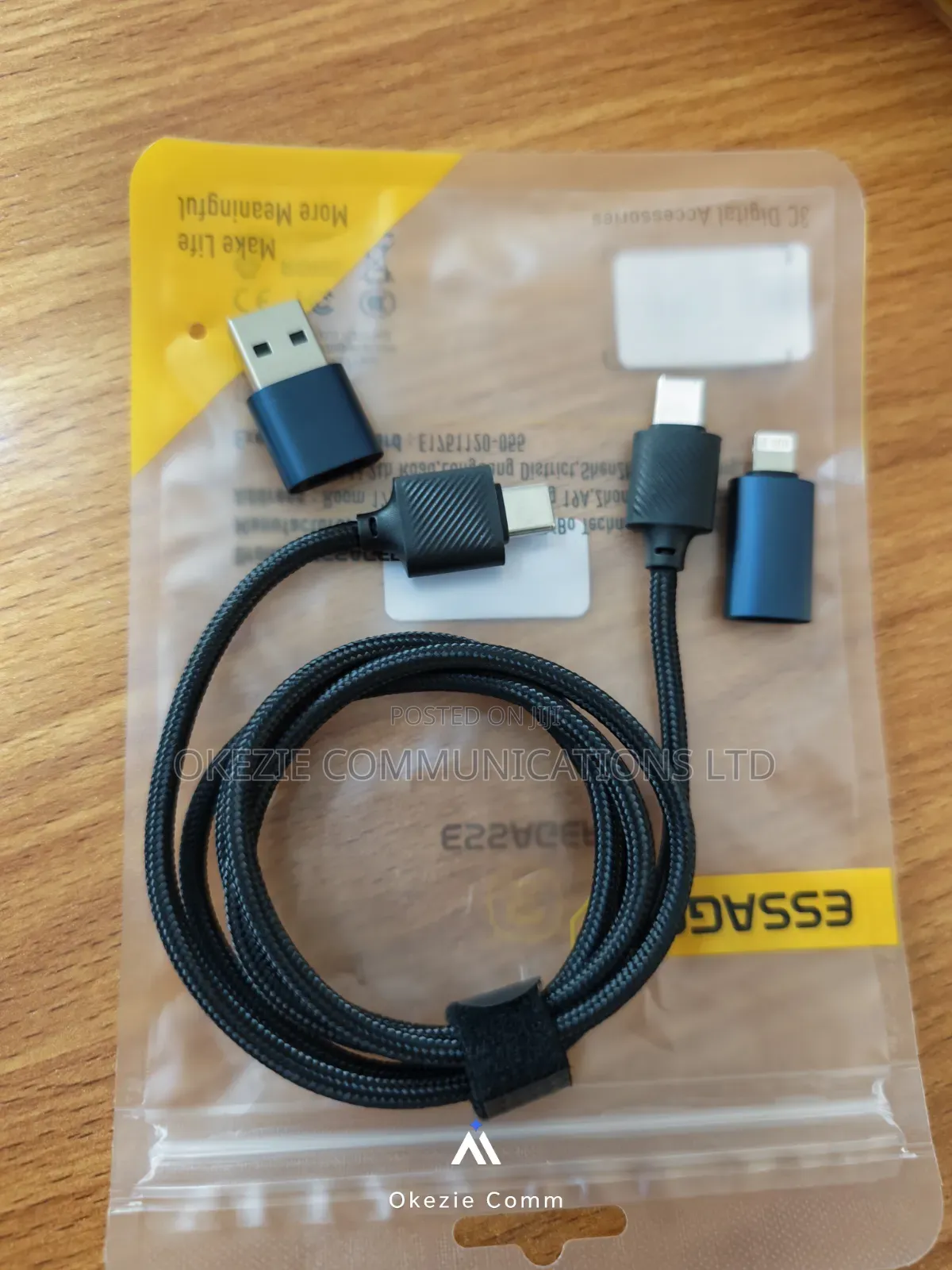 (Item: C28p) USB-C to C Fast Cable, With USB-A/Lightning Adapters