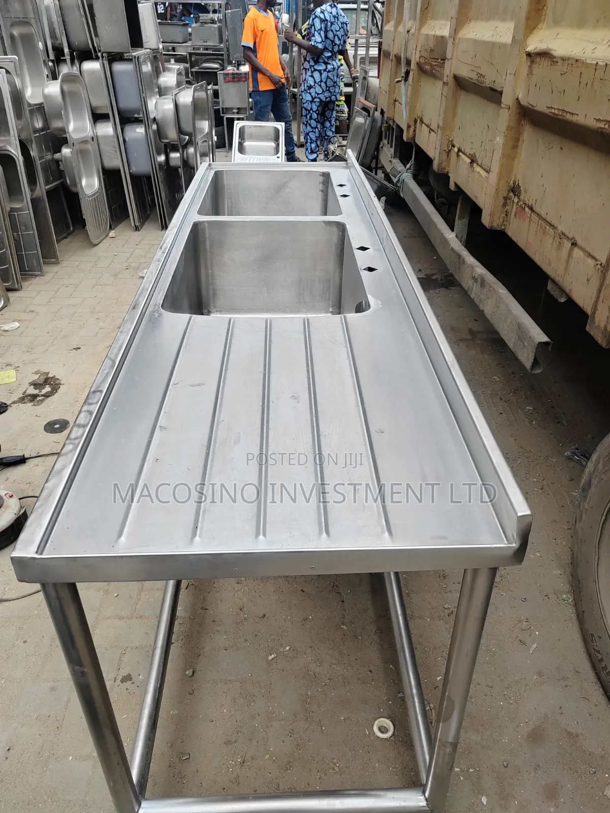 304 Stainless Steel, 2mm Thickness Industrial Sink.