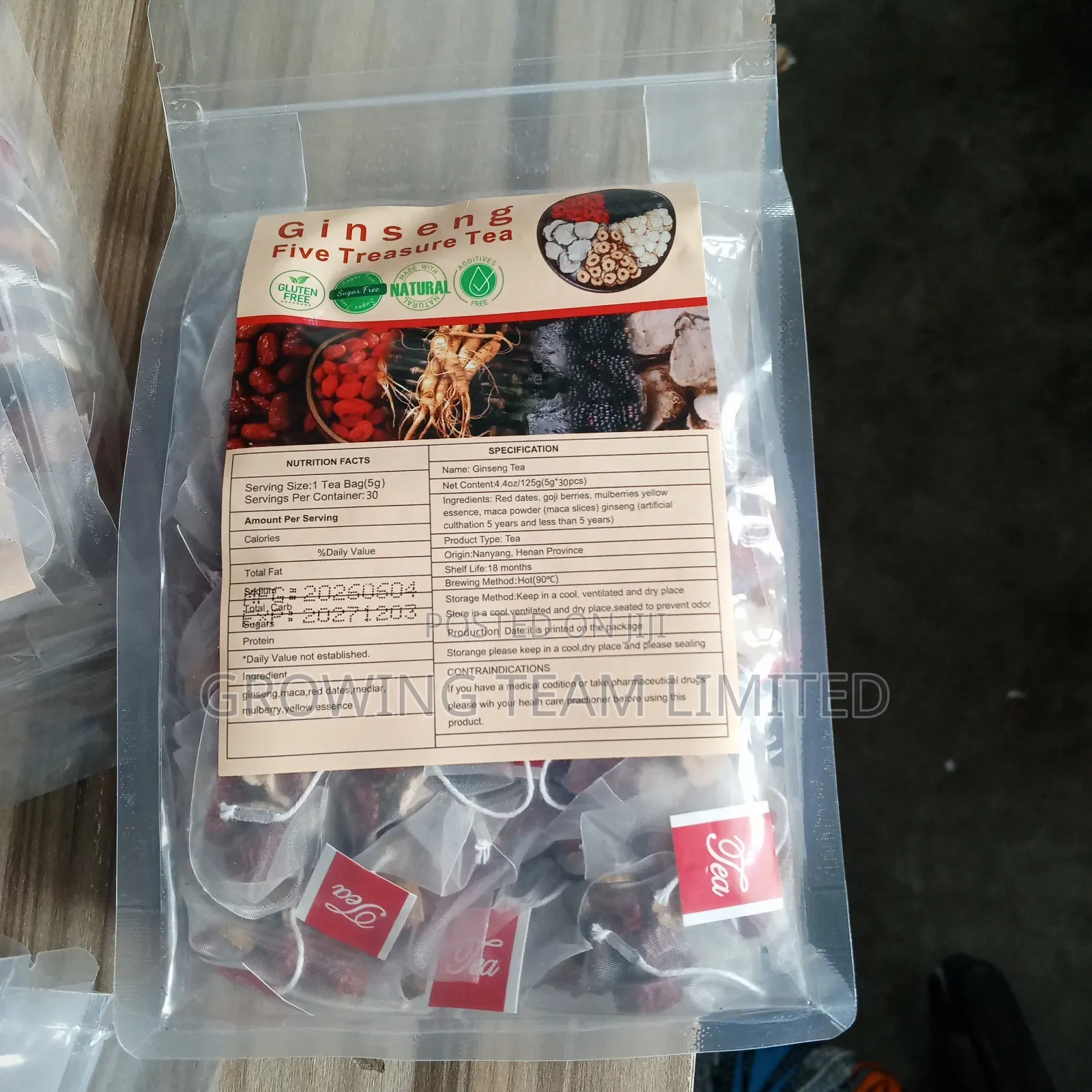 Kidney Cleanser | Ginseng Five Treasure Tea (30 Bags)
