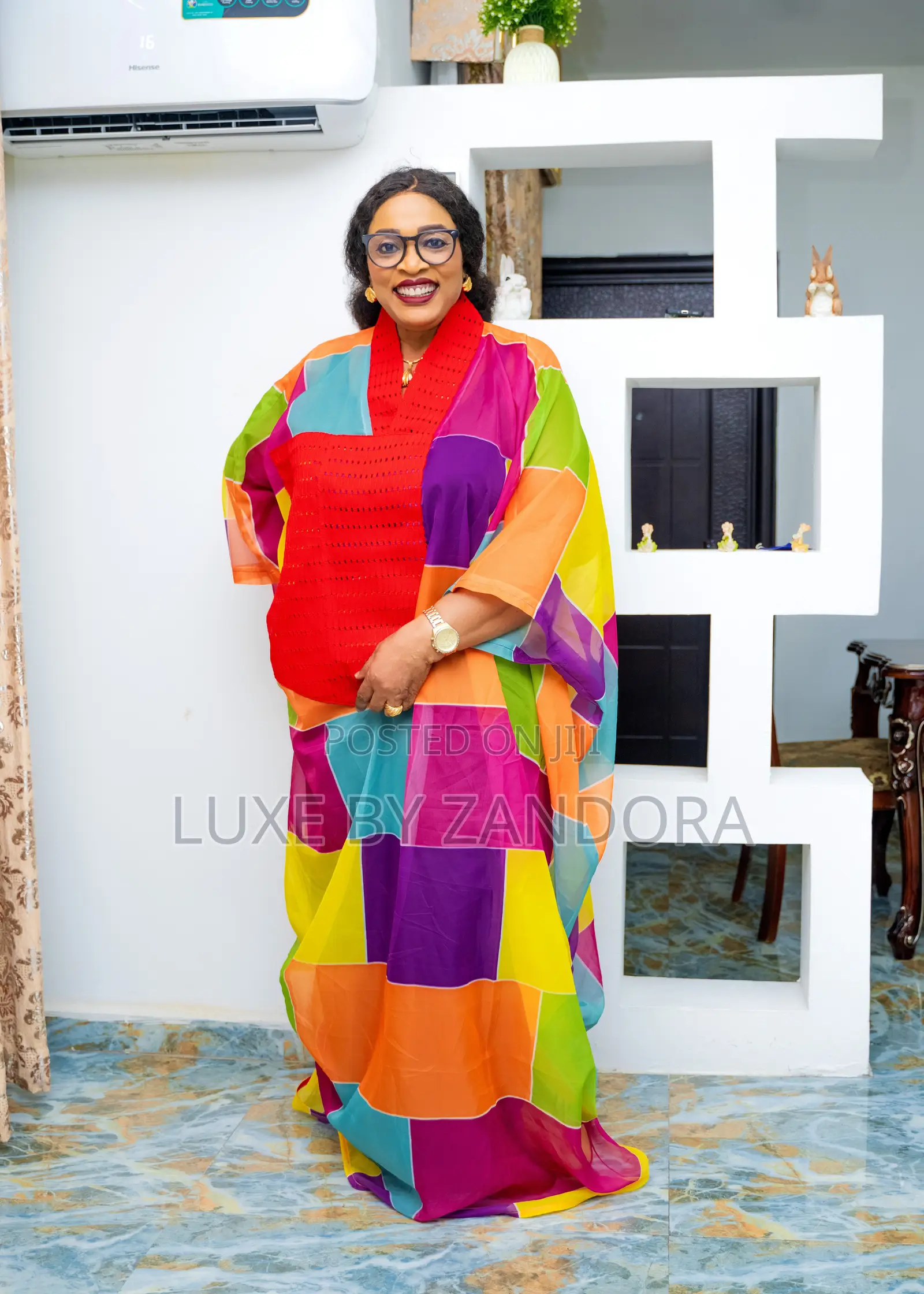 Multi Colored Organza Bubu With Jawu Asoke