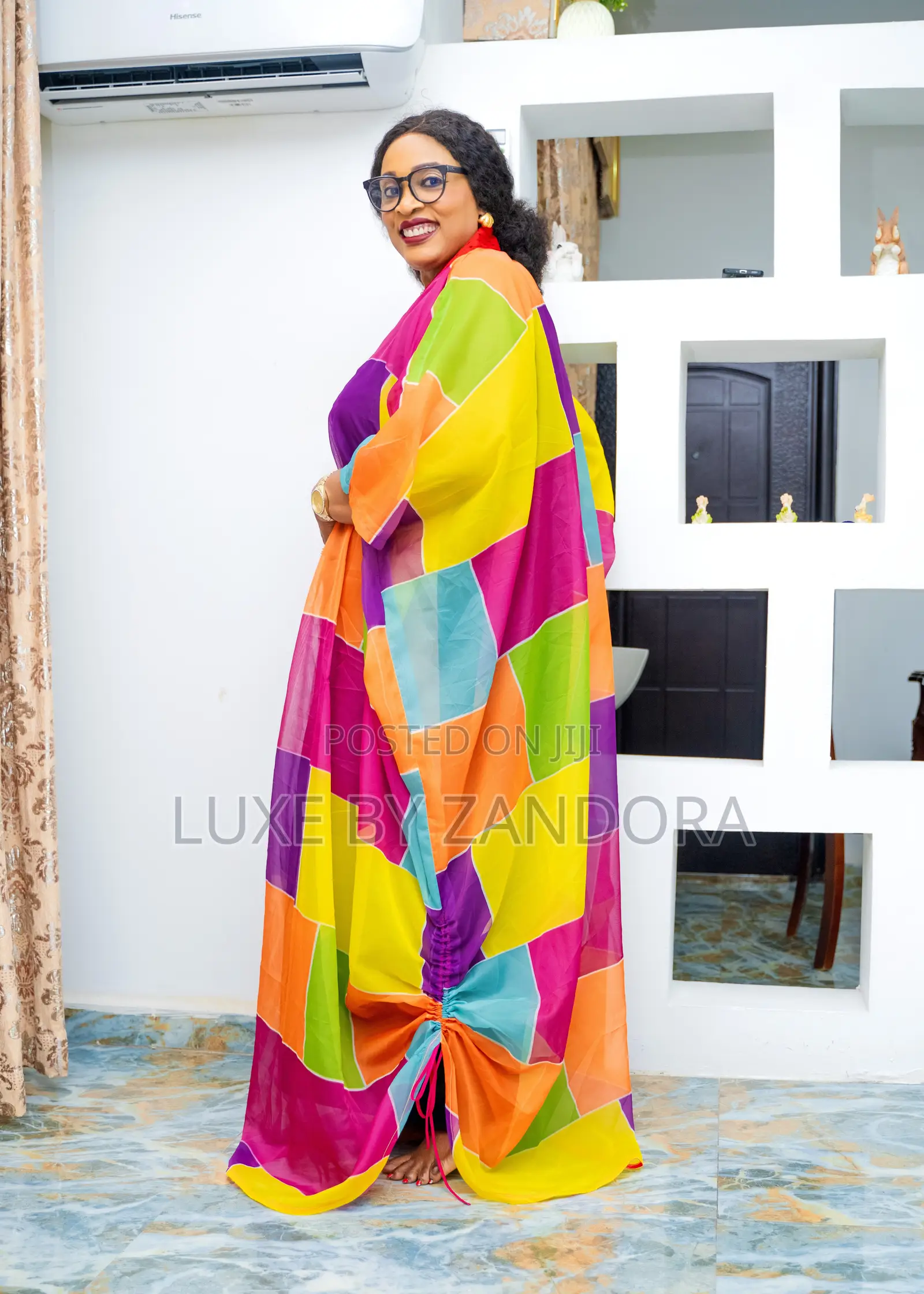 Multi Colored Organza Bubu With Jawu Asoke