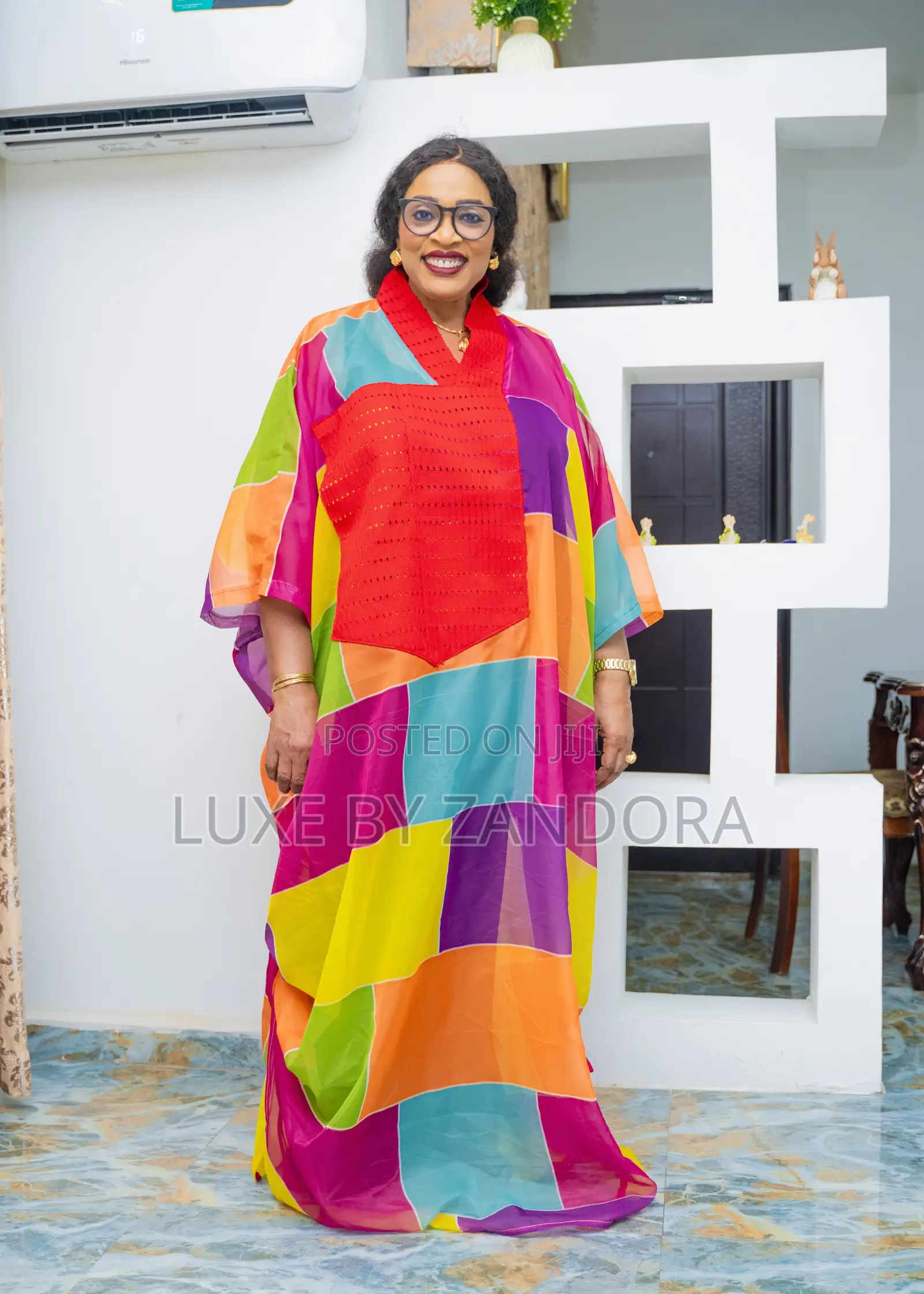 Multi Colored Organza Bubu With Jawu Asoke