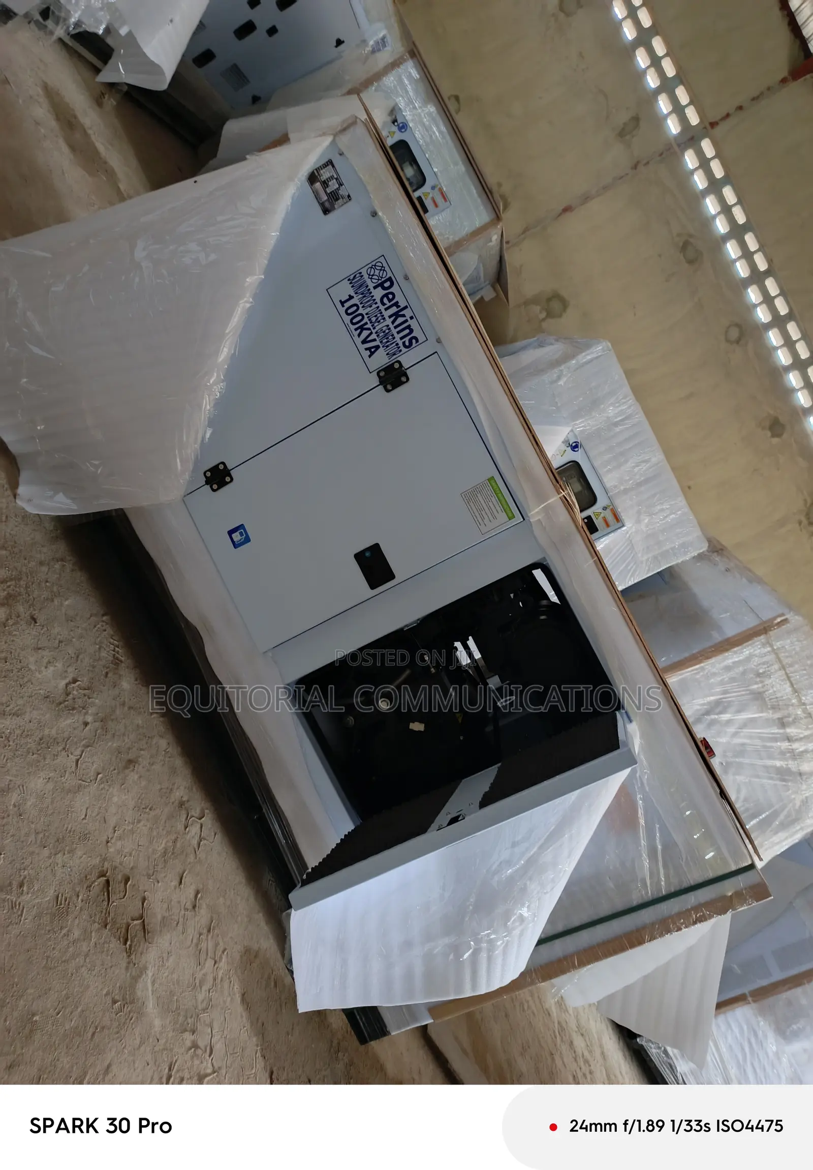 Perkins 100kVA Generator With Soundproof Enclosure