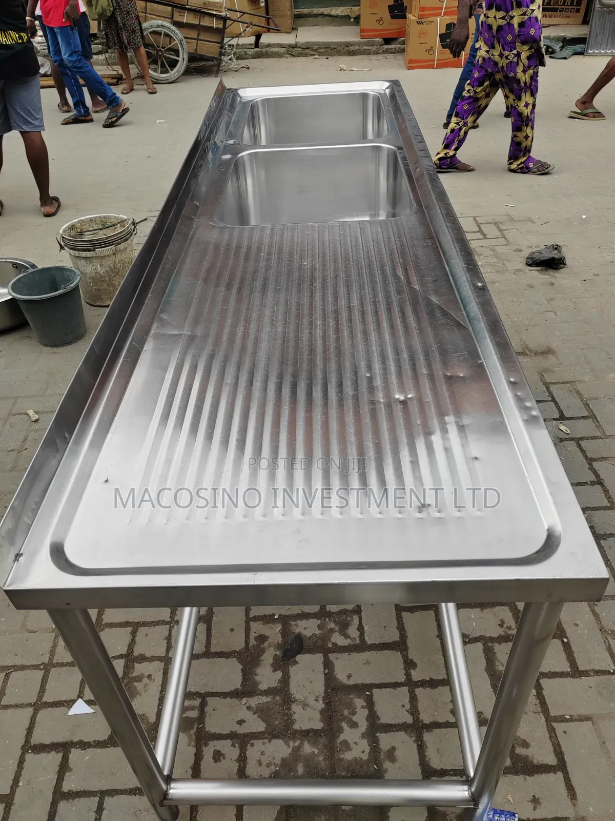 304 Stainless Steel, 1.5mm Thickness Industrial Sink.