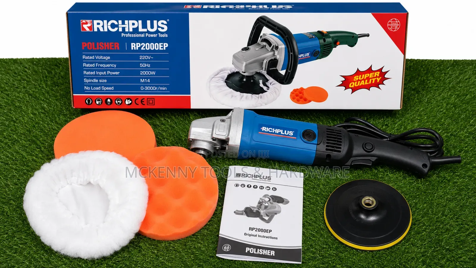 Richplus Professional Power Tools Polisher (Model RP2000EP).