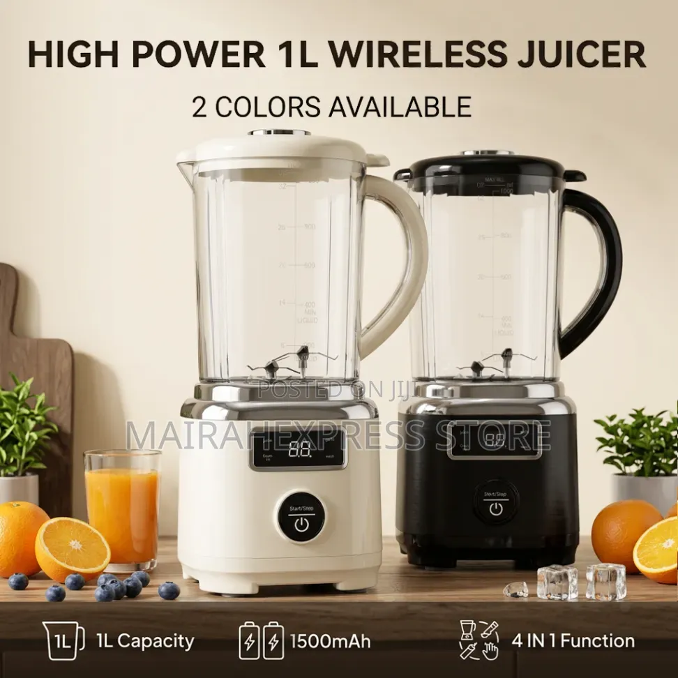 Rechargeable Blender 3 Blades Ice Crushing Wireless Juicer