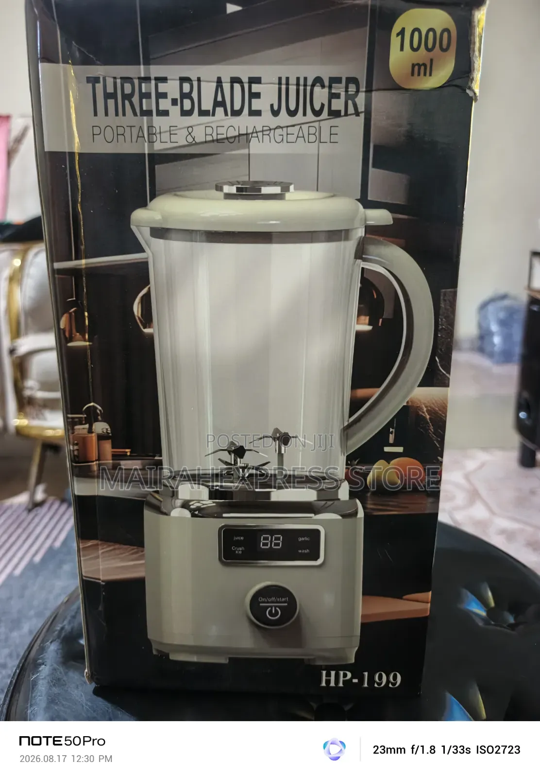 Rechargeable Blender 3 Blades Ice Crushing Wireless Juicer