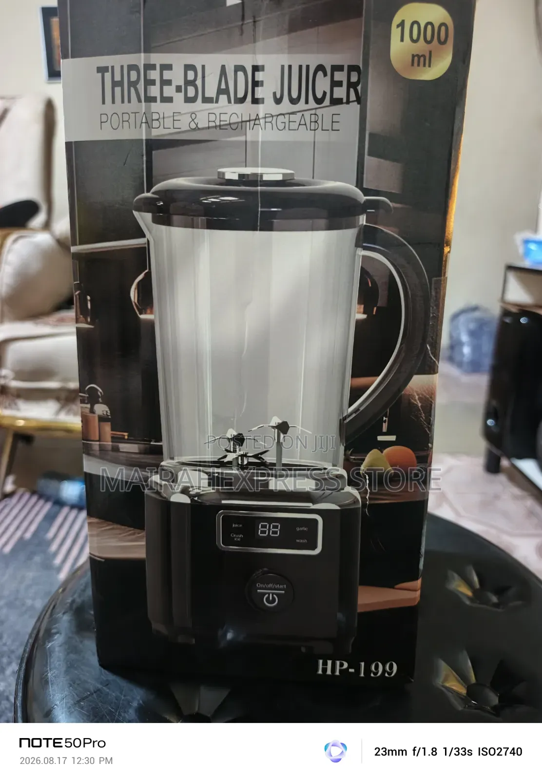 Rechargeable Blender 3 Blades Ice Crushing Wireless Juicer
