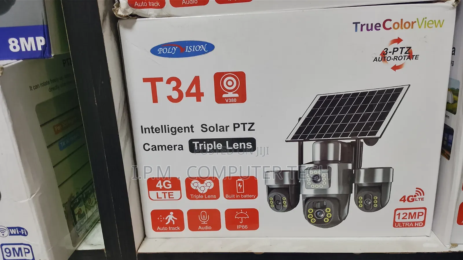 T34 Intelligent Solar PTZ Camera (Triple Lens)