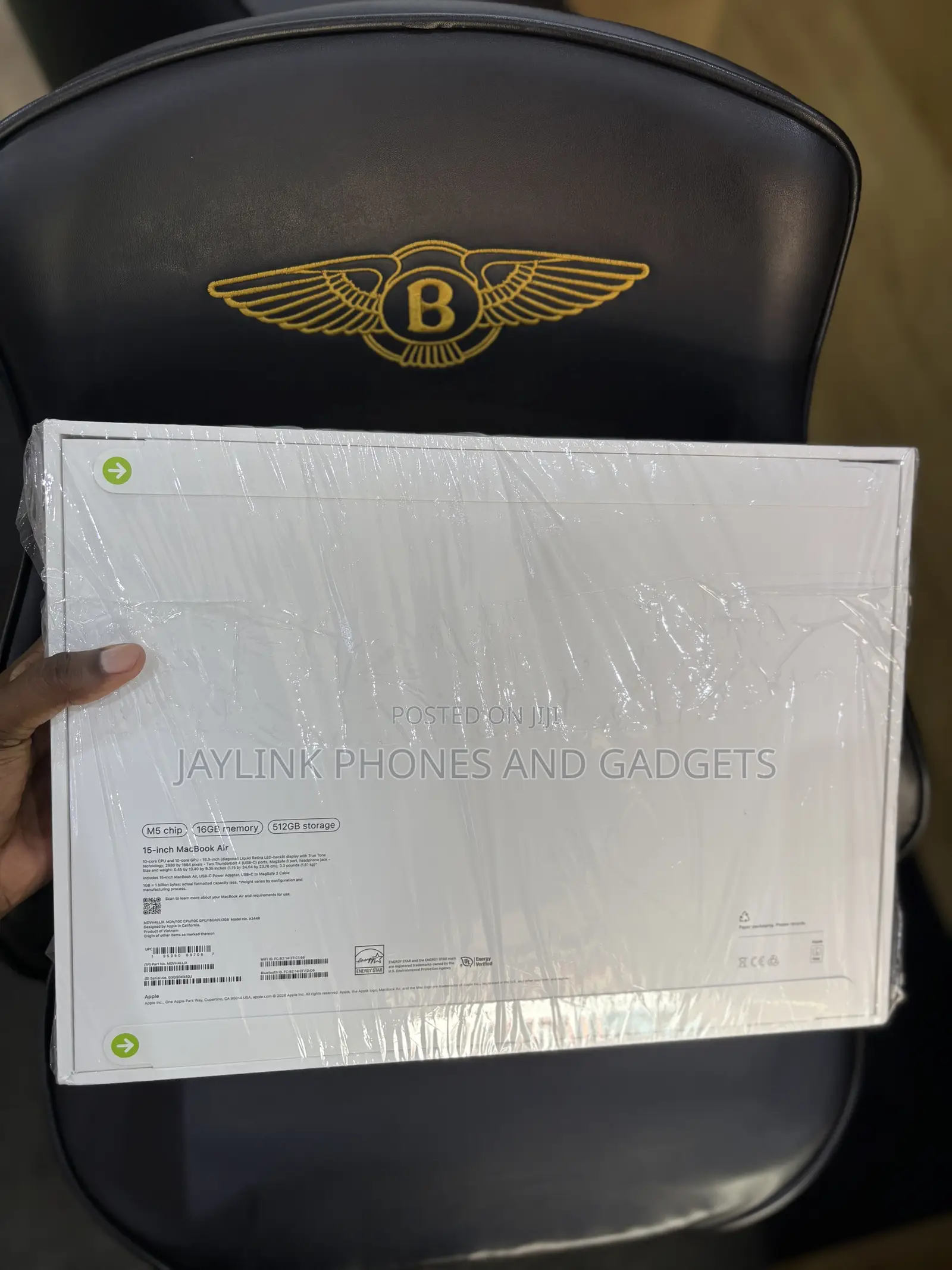 New Laptop Apple MacBook Air 2026 M5 16GB Apple M5 SSD 512GB