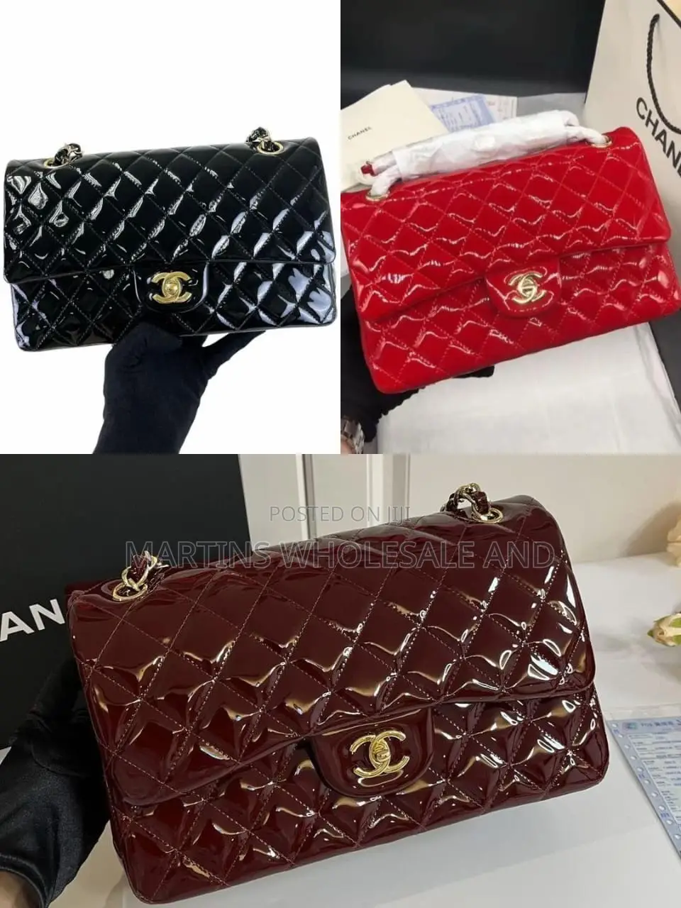 Quilted Burgundy Chanel Flap Bag Featuring a Caviar Leather Texture