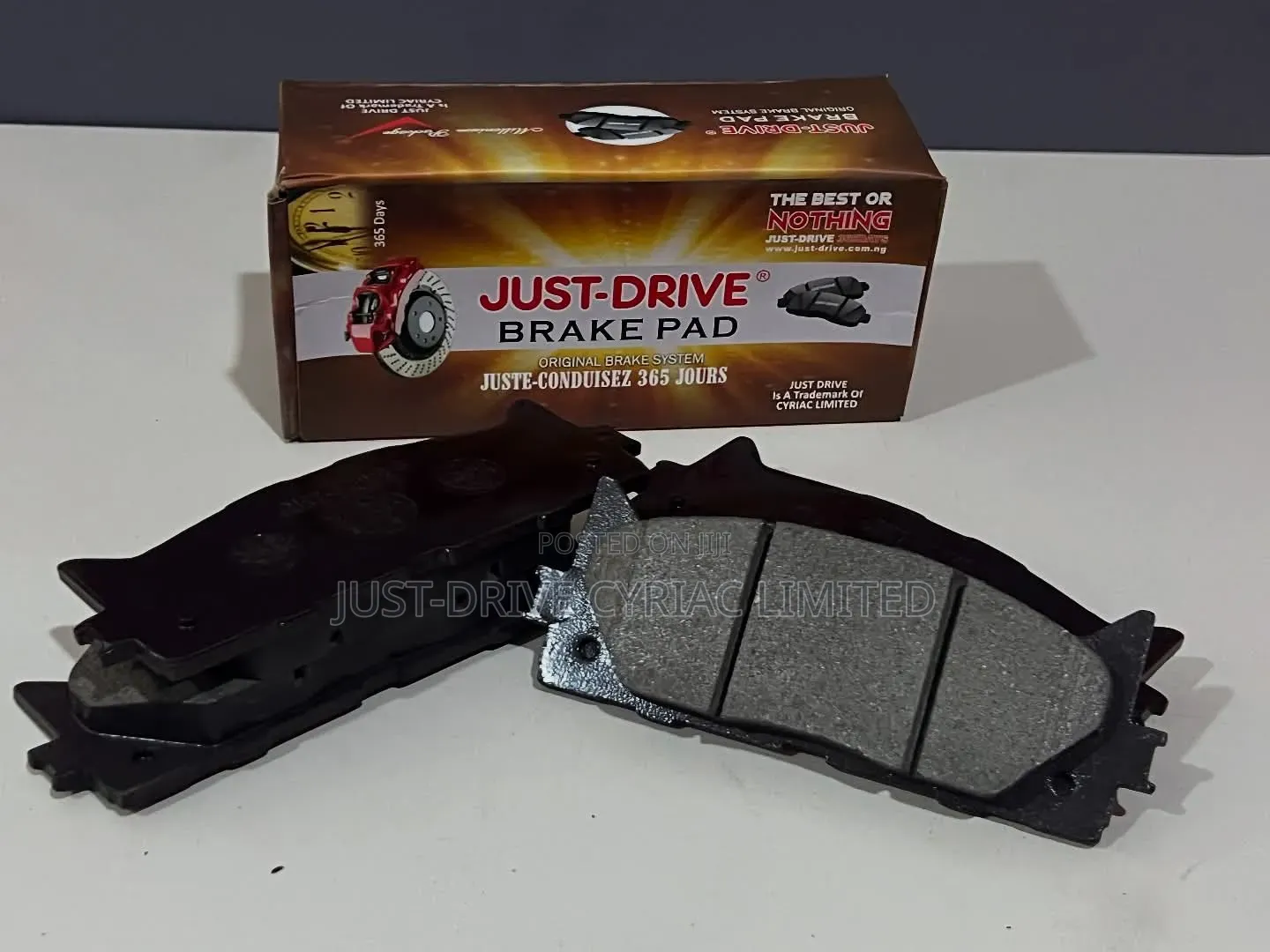 Original JustDrive Brake Pad Camry 2.7/Spider 2007 to 2012/Es350 2006